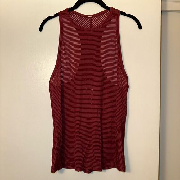 Lululemon Womens Miles Ahead Tank Top Ruby Wine Color No Size EUC - Picture 1 of 9